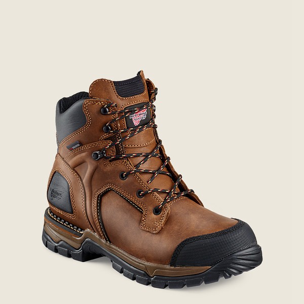 Red Wing Iş Botu Erkek - Flexforce® - 6-Inch Waterproof Soft Toe - Kahverengi/Siyah - 43QWDSPAH